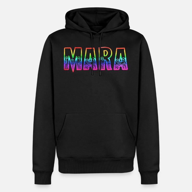 mara rs regenbogen - Männer Premium Bio Hoodie - Schwarz