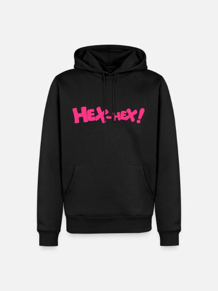 Bibi Blocksberg Hex Hex! Schriftzug pink - Männer Premium Bio Hoodie - Schwarz