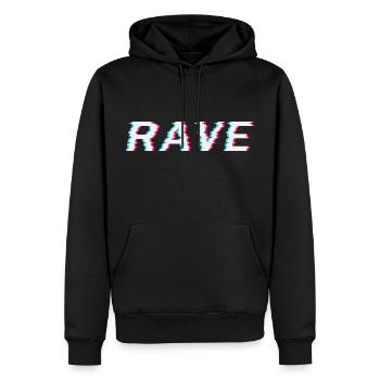 Techno Rave Festival Electro Musik Raver - Männer Premium Bio Hoodie - Schwarz - Vorne - Nico (187cm)