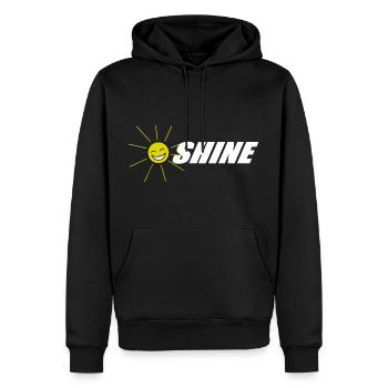 SUNSHINE lustige Bilder Sonne lustige Sprüche - Männer Premium Bio Hoodie - Schwarz - Vorne - Nico (187cm)