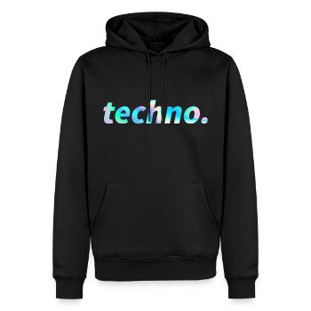 Techno Rave Festival Electro Musik Raver - Männer Premium Bio Hoodie - Schwarz - Vorne - Nico (187cm)