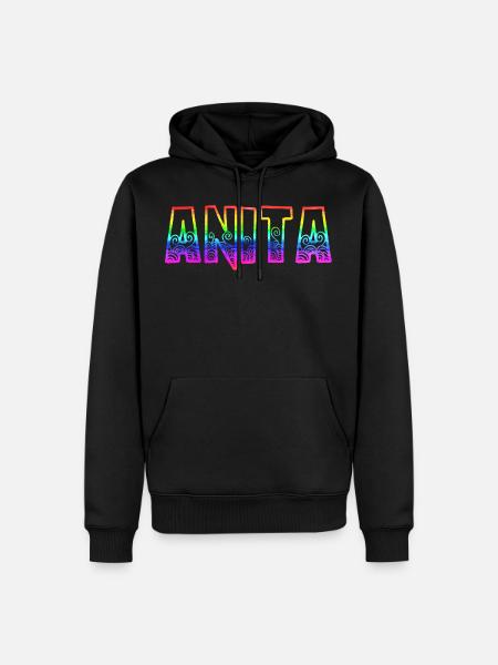 anita rs rainbow - Men’s Premium Organic Hoodie - black