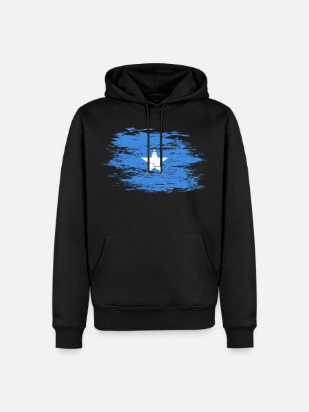 Drapeau de la Somalie utilisé - Sweat à capuche Premium bio Homme - noir