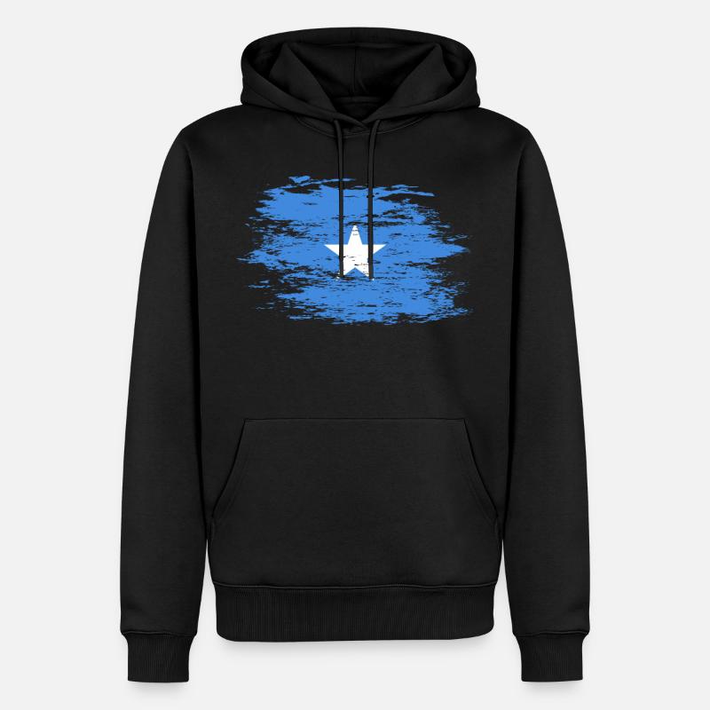 Drapeau de la Somalie utilisé - Sweat à capuche Premium bio Homme - noir