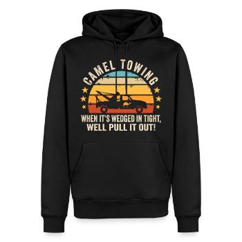 Camel Towing Inappropriate Humor Adult Humor - Sweat à capuche Premium bio Homme - noir - Devant - Nico (187cm)