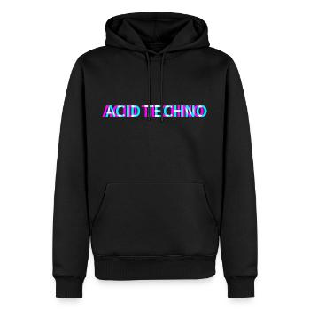 Acid Techno Rave Festival Electro Musik Raver - Männer Premium Bio Hoodie - Schwarz - Vorne - Nico (187cm)