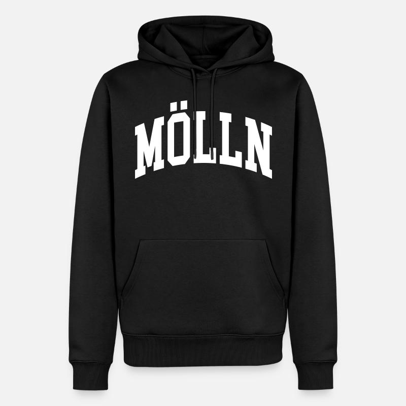 Mölln - Männer Premium Bio Hoodie - Schwarz