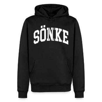 Sönke - Sweat à capuche Premium bio Homme - noir - Devant - Nico (187cm)