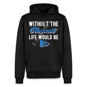Klarinette - Männer Premium Bio Hoodie - Schwarz - Vorne - Nico (187cm)