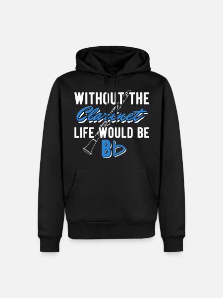 clarinet - Men’s Premium Organic Hoodie - black