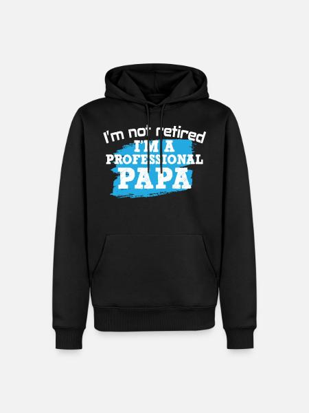 Rentner - Männer Premium Bio Hoodie - Schwarz