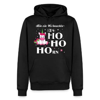 Unicorn Christmas Unicorn Christmas Gift - Men’s Premium Organic Hoodie - black - Front - Nico (187cm)