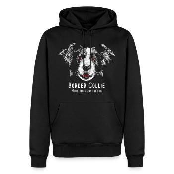 Border Collie 12 2018 01 - Men’s Premium Organic Hoodie - black - Front - Nico (187cm)