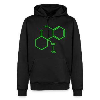 Ketamin - Männer Premium Bio Hoodie - Schwarz - Vorne - Nico (187cm)