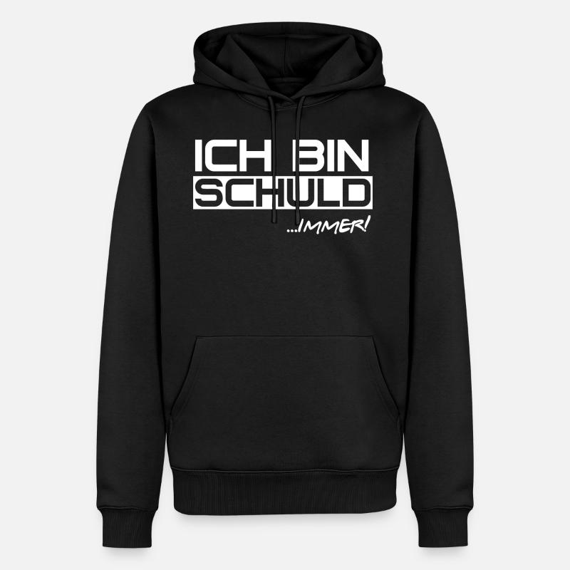 Ich bin schuld immer - Sündenbock - Männer Premium Bio Hoodie - Schwarz
