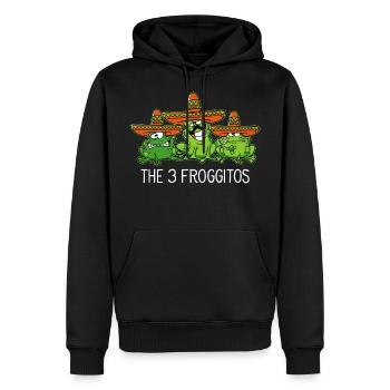 Cinco de Mayo Die 3 Froggitos Mexikaner Lustig - Männer Premium Bio Hoodie - Schwarz - Vorne - Nico (187cm)