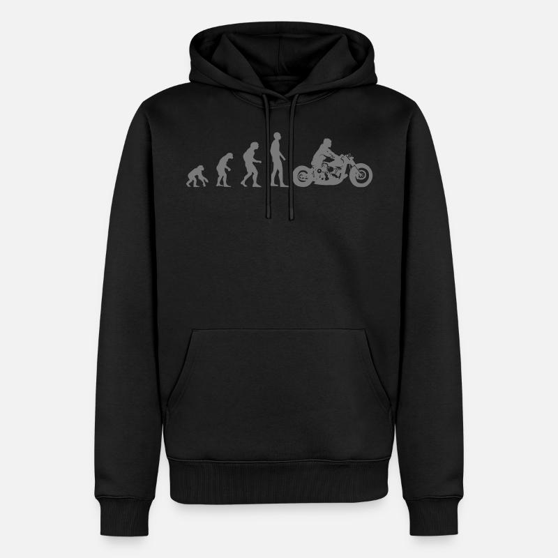 Biker Chopper Bobber Evolution - Sweat à capuche Premium bio Homme - noir