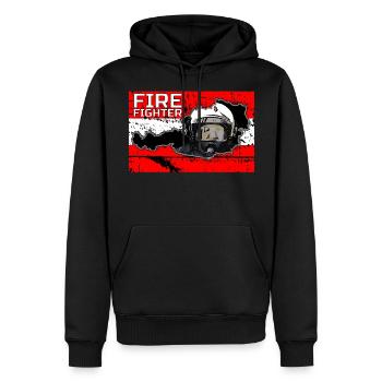 Austrian Firefighter TWO - Männer Premium Bio Hoodie - Schwarz - Vorne - Nico (187cm)