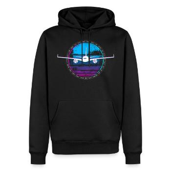 Pilot Flugzeug phonetisches Pilotenalphabet - Männer Premium Bio Hoodie - Schwarz - Vorne - Nico (187cm)