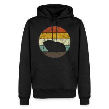 Idée de hamster pour animaux de compagnie - Sweat à capuche Premium bio Homme - noir - Devant - Nico (187cm)
