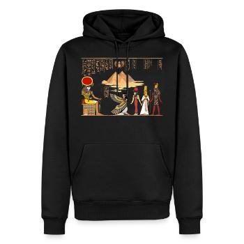 Papyrus Ägypten Horus Pyramiden Urlaub Geschenk - Männer Premium Bio Hoodie - Schwarz - Vorne - Nico (187cm)