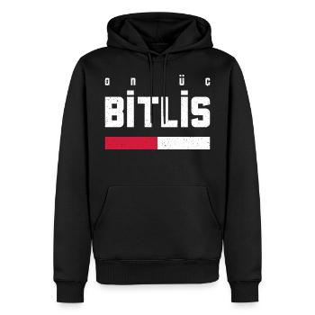 Bitlis 13 Türkei Turkiye TR Geschenk Urlaub - Männer Premium Bio Hoodie - Schwarz - Vorne - Nico (187cm)
