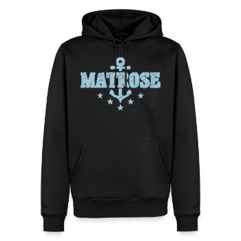 MATROSE - Männer Premium Bio Hoodie - Schwarz - Vorne - Nico (187cm)