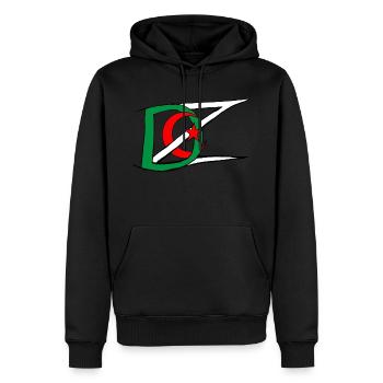 Dz Algérie - Sweat à capuche Premium bio Homme - noir - Devant - Nico (187cm)