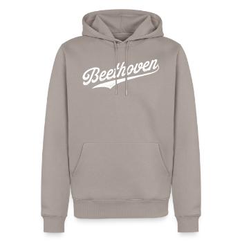Beethoven - Ludwig Van Beethoven - Männer Premium Bio Hoodie - Taupe - Vorne - Nico (187cm)