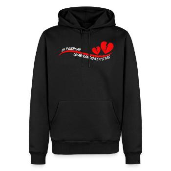 14 Februar Unabhängigkeitstag Valentinstag Spaß - Männer Premium Bio Hoodie - Schwarz - Vorne - Nico (187cm)