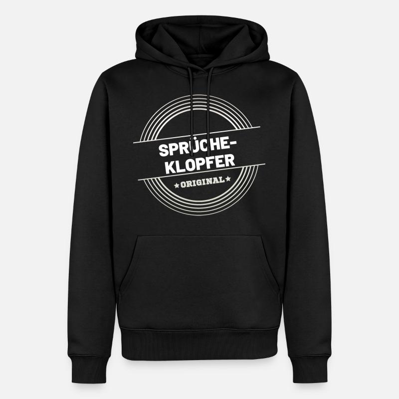 Sprücheklopfer - Männer Premium Bio Hoodie - Schwarz