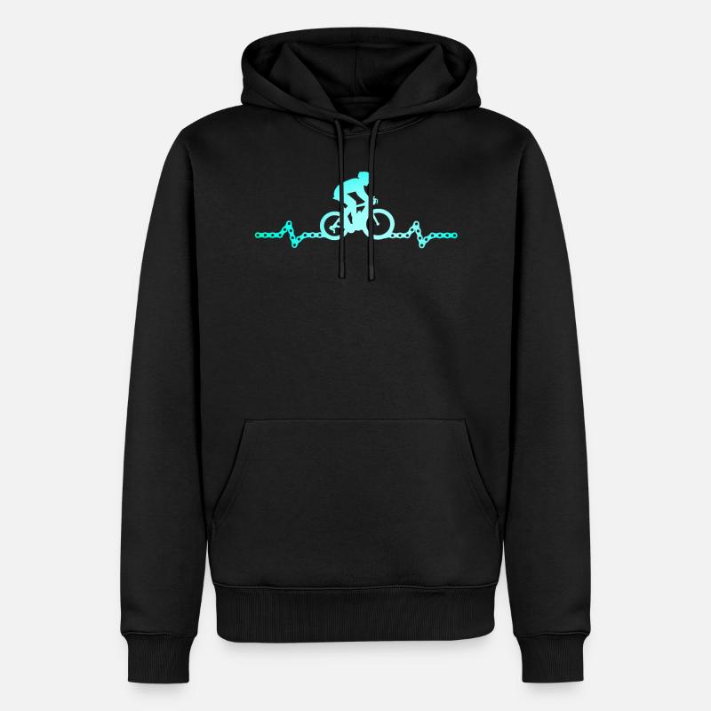 vélo de course cyclisme - Sweat à capuche Premium bio Homme - noir