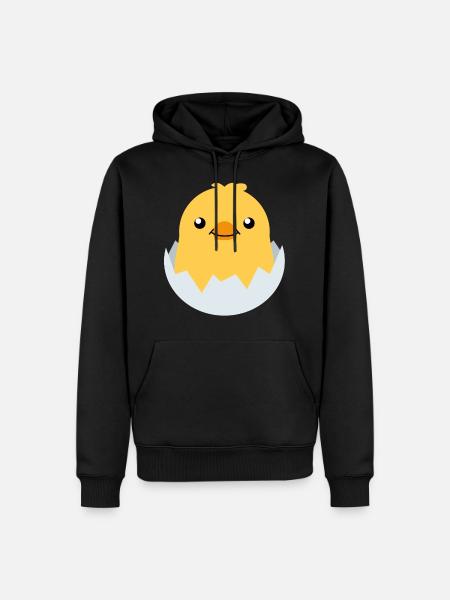 Piep Küken Ostern Ente Huhn Hühnchen Ei Osterei - Männer Premium Bio Hoodie - Schwarz