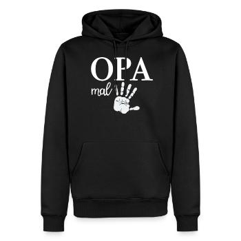 Grandpa Mal Five Grandfather - Men’s Premium Organic Hoodie - black - Front - Nico (187cm)