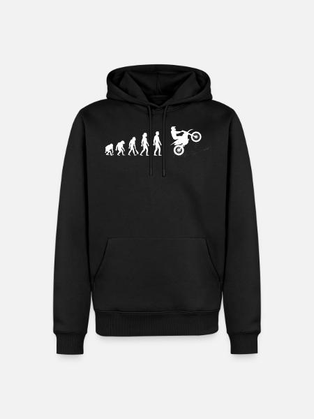 Motocross Evolution Mann - Männer Premium Bio Hoodie - Schwarz