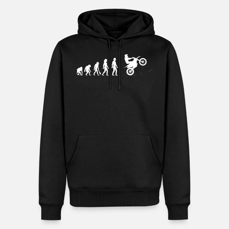 Motocross evolution homme - Sweat à capuche Premium bio Homme - noir