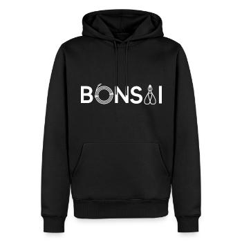 BONSAI Yamadori Bonsaï Master Bonsaï Ciseaux - Sweat à capuche Premium bio Homme - noir - Devant - Nico (187cm)