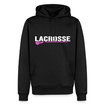 lacrosse lacrosseschläger lacrosse-spieler - Männer Premium Bio Hoodie - Schwarz - Vorne - Nico (187cm)