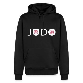 Judo Judoka hajime - Sweat à capuche Premium bio Homme - noir - Devant - Nico (187cm)