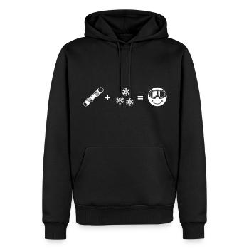 Snowboarder « Snowboarder-Love » Freestyleboard - Sweat à capuche Premium bio Homme - noir - Devant - Nico (187cm)