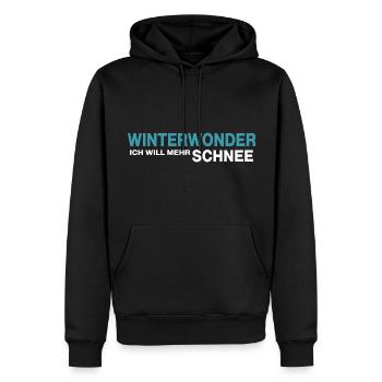 Schnee Winterwonder Winterzeit Schneeflocke - Männer Premium Bio Hoodie - Schwarz - Vorne - Nico (187cm)