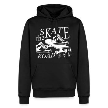 Patineur - Sweat à capuche Premium bio Homme - noir - Devant - Nico (187cm)