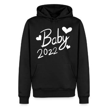 Baby 2022 - Neugeborenes 2022 - Männer Premium Bio Hoodie - Schwarz - Vorne - Nico (187cm)