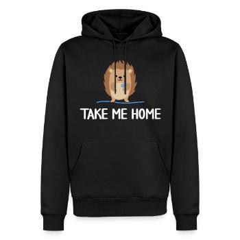 Single Igel sucht Liebe Flirt-vibes im Herbst - Männer Premium Bio Hoodie - Schwarz - Vorne - Nico (187cm)
