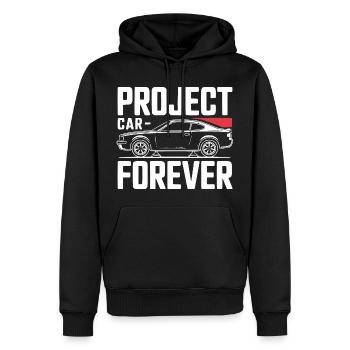 Project Car Forever Garage Design - Sweat à capuche Premium bio Homme - noir - Devant - Nico (187cm)