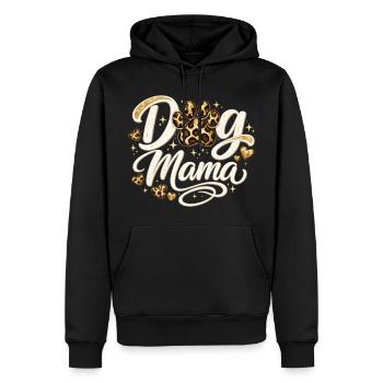 Dog Mama Golden Leopard Pattern Shirt - Männer Premium Bio Hoodie - Schwarz - Vorne - Nico (187cm)