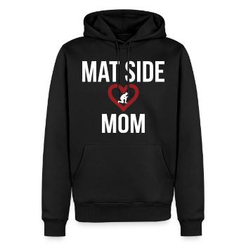 Mat Side Mom Heart Design - Men’s Premium Organic Hoodie - black - Front - Nico (187cm)
