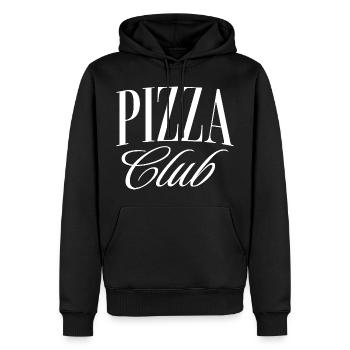 Pizza Club - Sweat à capuche Premium bio Homme - noir - Devant - Nico (187cm)