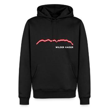 Wilder Kaiser Kaiserkrone Tirol Austria Österreich - Men’s Premium Organic Hoodie - black - Front - Nico (187cm)
