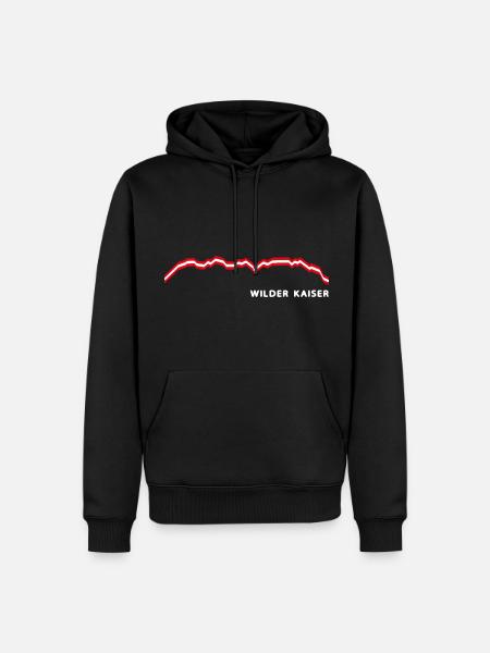 Wilder Kaiser Kaiserkrone Tirol Austria Österreich - Männer Premium Bio Hoodie - Schwarz